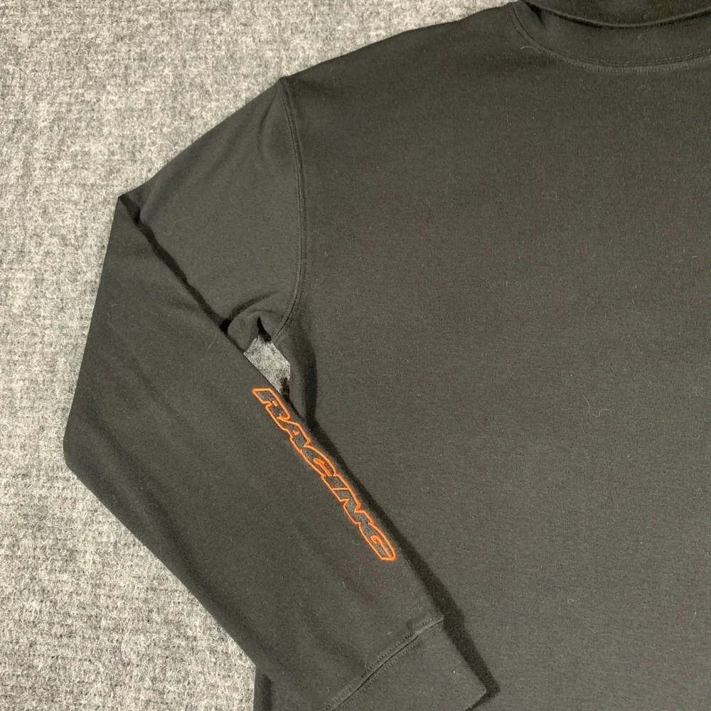VTG Ski Doo Shirt Mens Medium Black Turtleneck Long Sleeve Racing Snowmobile